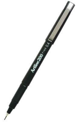 Artline 200 Fineliner Pen Black 0.4mm