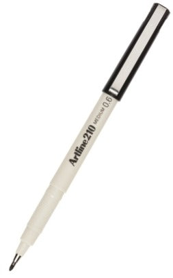 Artline 210 Fineliner Pen Black 0.6mm