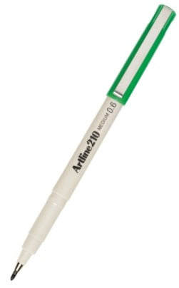 Artline 210 Fineliner Pen Green 0.6mm