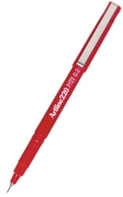 Artline 220 Fineliner Pen Red 0.2mm