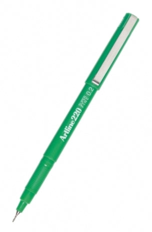 Artline 220 Fineliner Pen Green 0.2mm