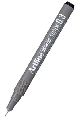 Artline Drawing System Pen Black 0.3mm