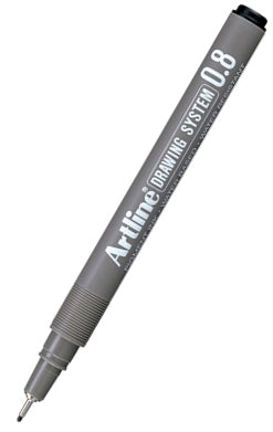Artline Drawing System Pen Black 0.8mm
