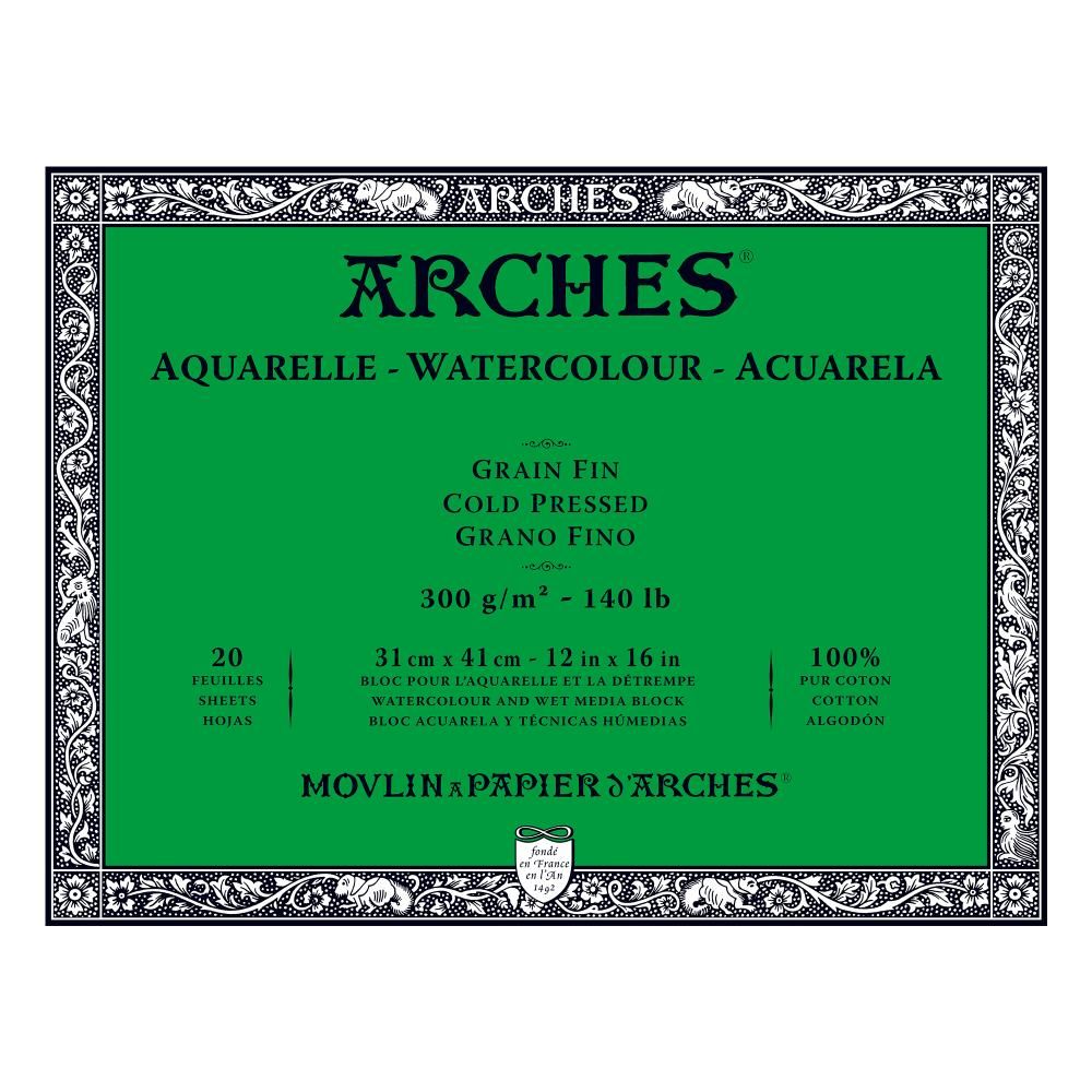 Arches Watercolour Block 300gsm Cold Pressed 20 Sheets 51x51cm