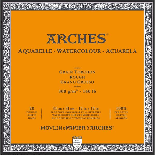 Arches Watercolour Block 300gsm Rough 20 Sheets