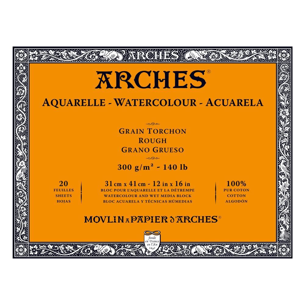 Arches Watercolour Block 300gsm Rough 20 Sheets 31x41cm