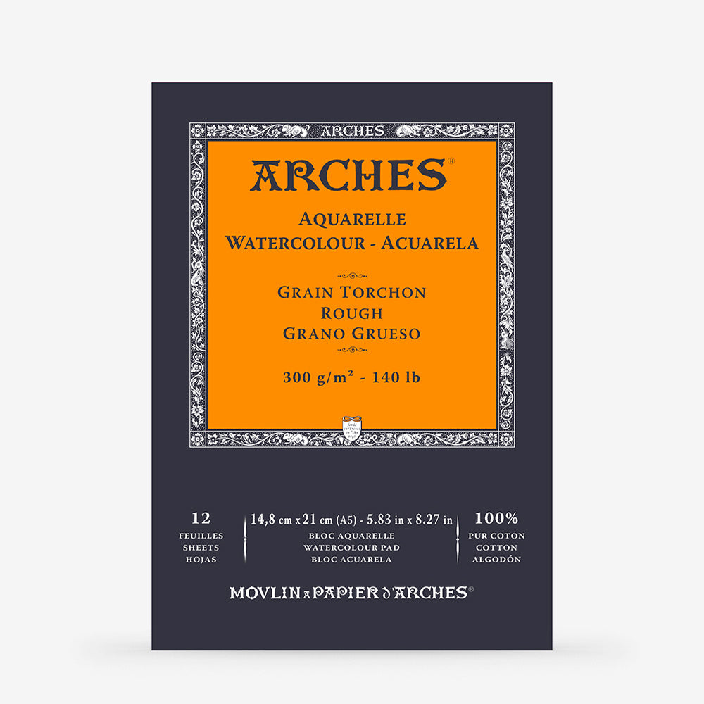 Arches Watercolour Pad 300gsm Rough 12 Sheets