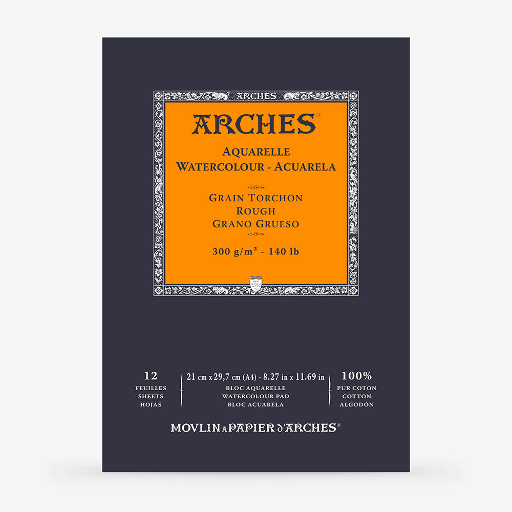 Arches Watercolour Pad 300gsm Rough 12 Sheets