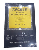 Arches Watercolour Pad 185gsm Rough 15 Sheet A5