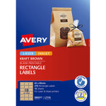 Avery L7110 Rectangular Labels Kraft Packet 15