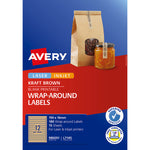 Avery L7145 Wrapround Labels Kraft Packet 10