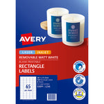 Avery L7144 Ractangular Labels White Packet 8
