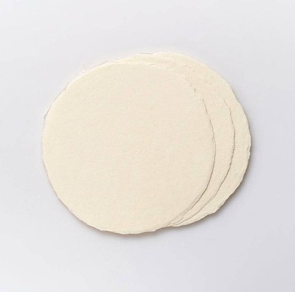 Awagami Thick Handmade Washi Paper Circles Packet 3 23cm
