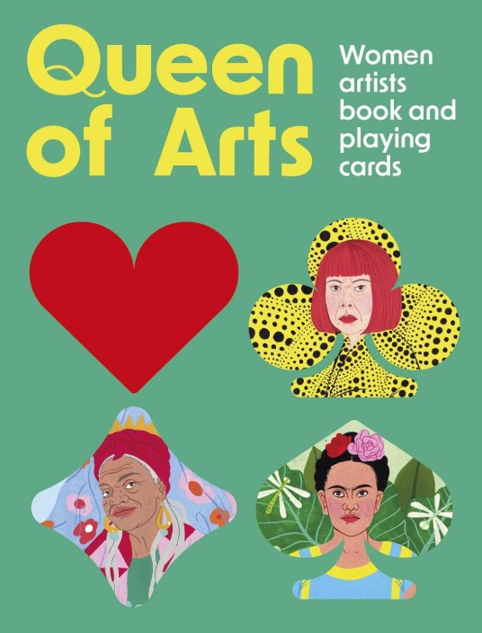 QUEEN OF ARTS PLAYING CARDS AND BOOK
