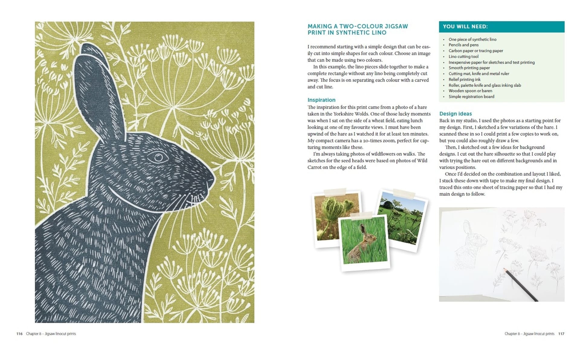 PRINTING BIRDS AND WILDLIFE IN LINOCUT
