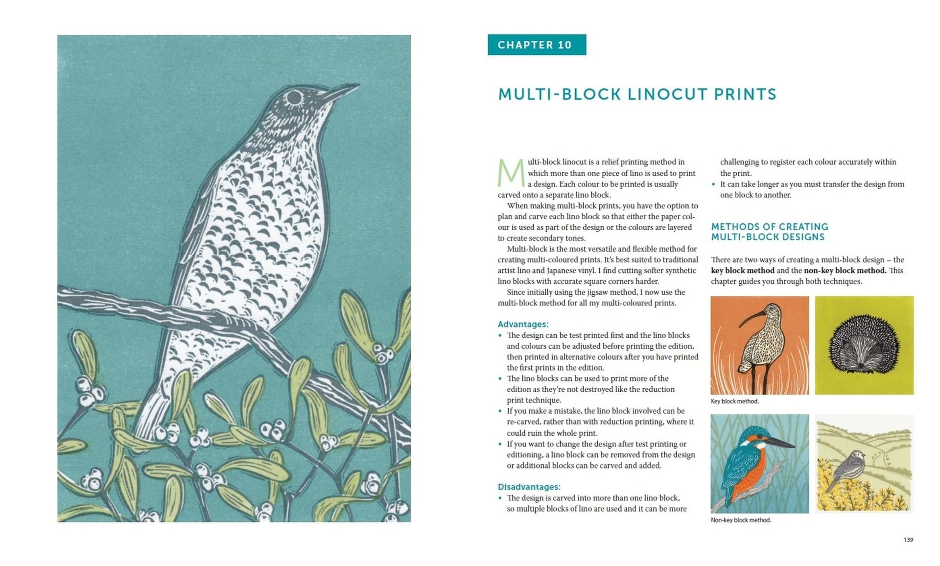 PRINTING BIRDS AND WILDLIFE IN LINOCUT
