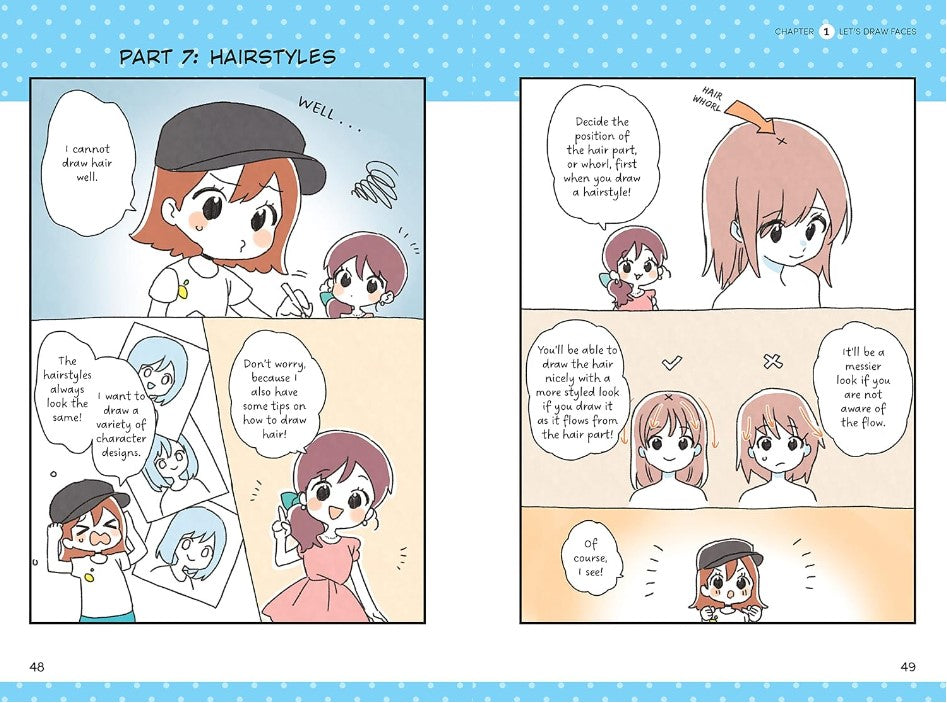 LEARN TO DRAW MANGA FACES FOR KIDS