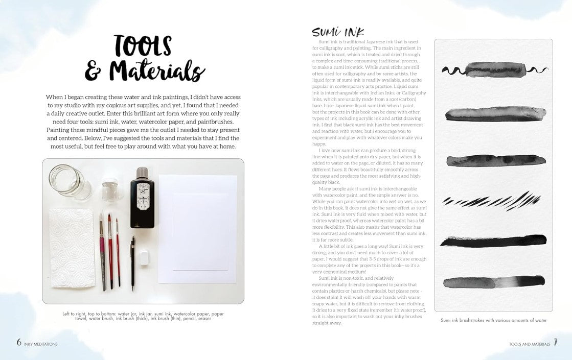 INKY MEDITATIONS WITH WATER AND INK