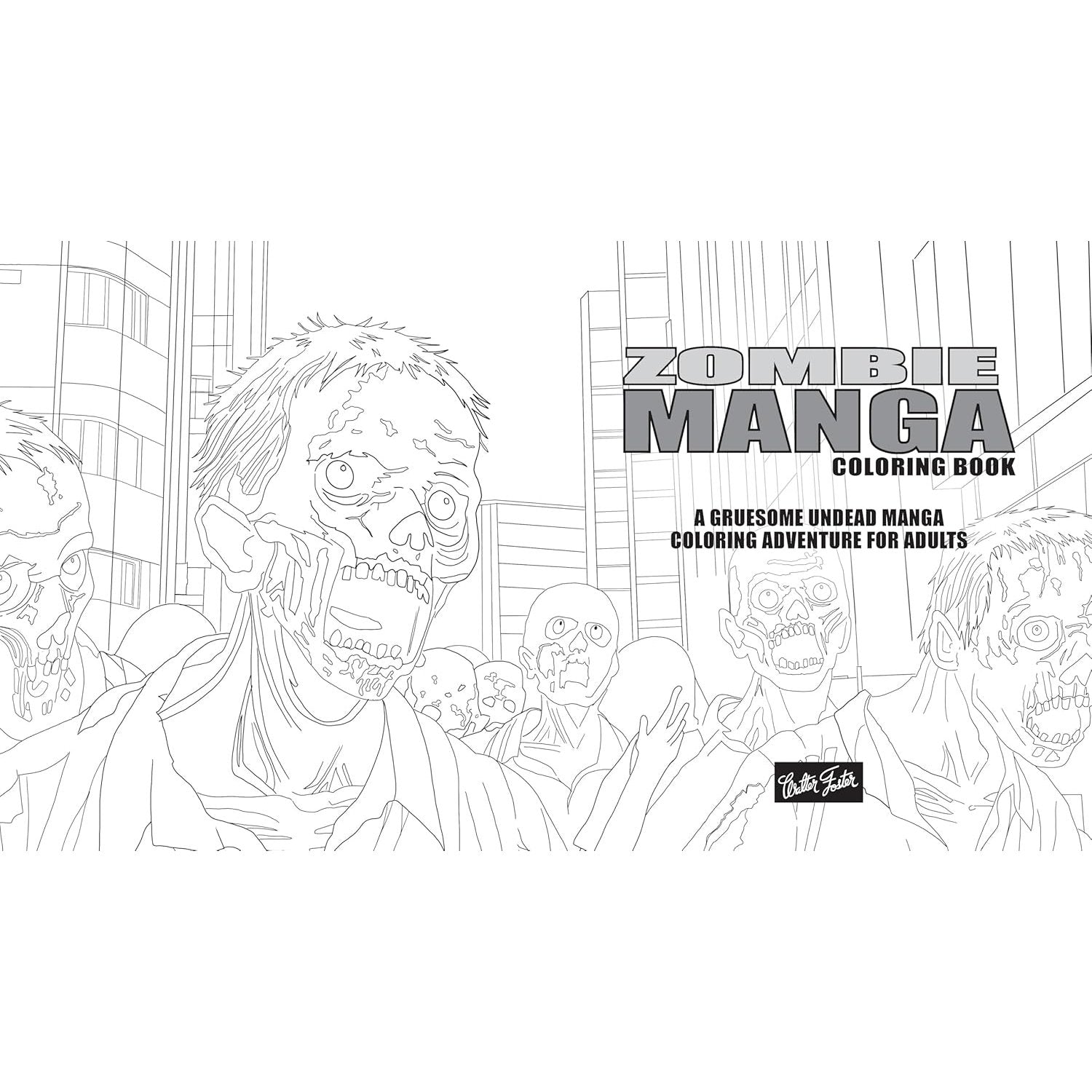 ZOMBIE MANGA COLOURING BOOK