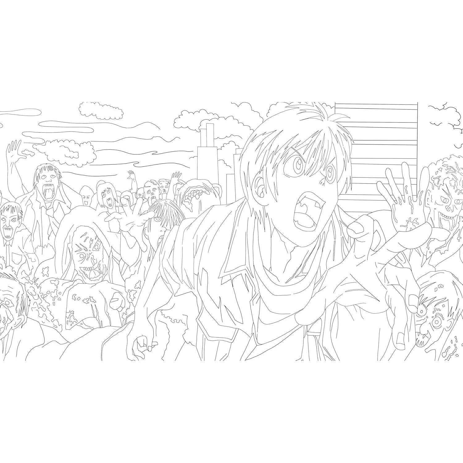 ZOMBIE MANGA COLOURING BOOK