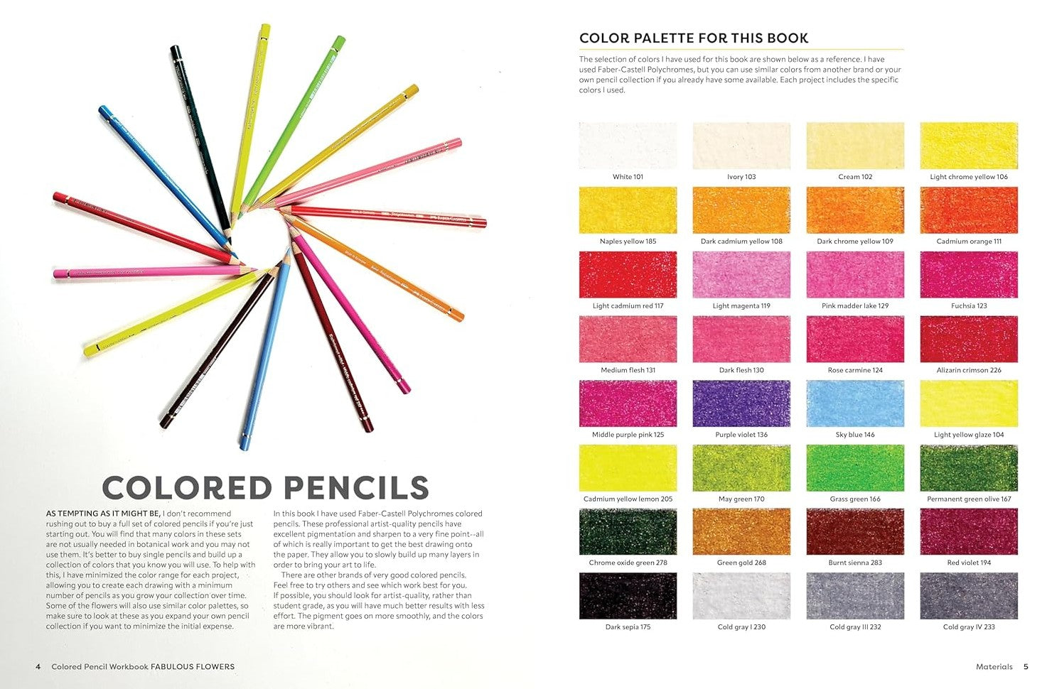 COLOUR PENCIL WORKBOOK FABULOUS FLOWERS