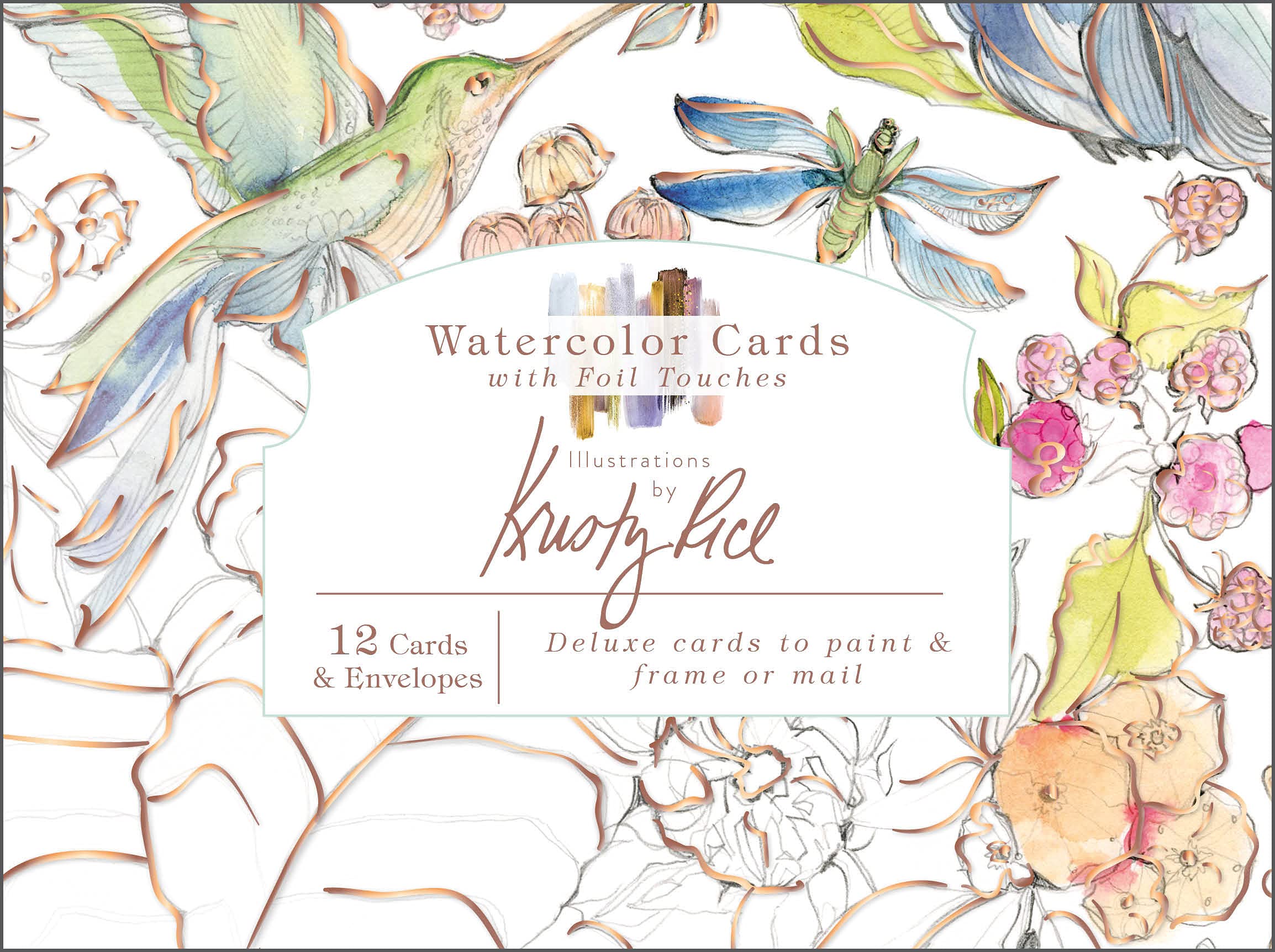 WATERCOLOUR CARDS FOIL TOUCHES KRISTY PRICE