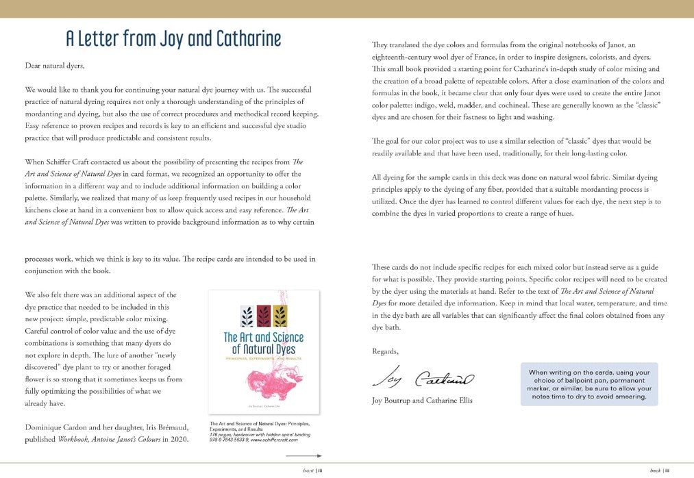 ART AND SCIENCE NATURAL DYES