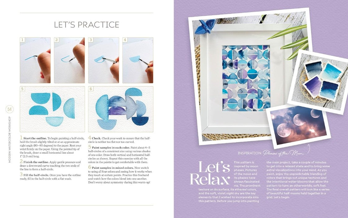 MODERN WATERCOLOUR WORKSHOP GEOMETRIC SHAPES