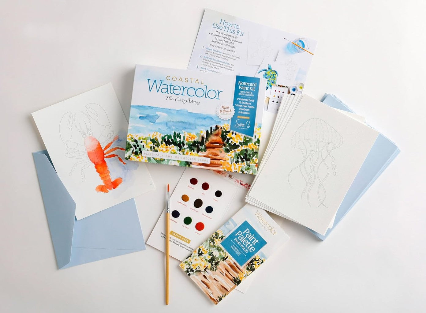 COASTAL WATERCOLOUR PAINT WATERCOLOUR CARDS