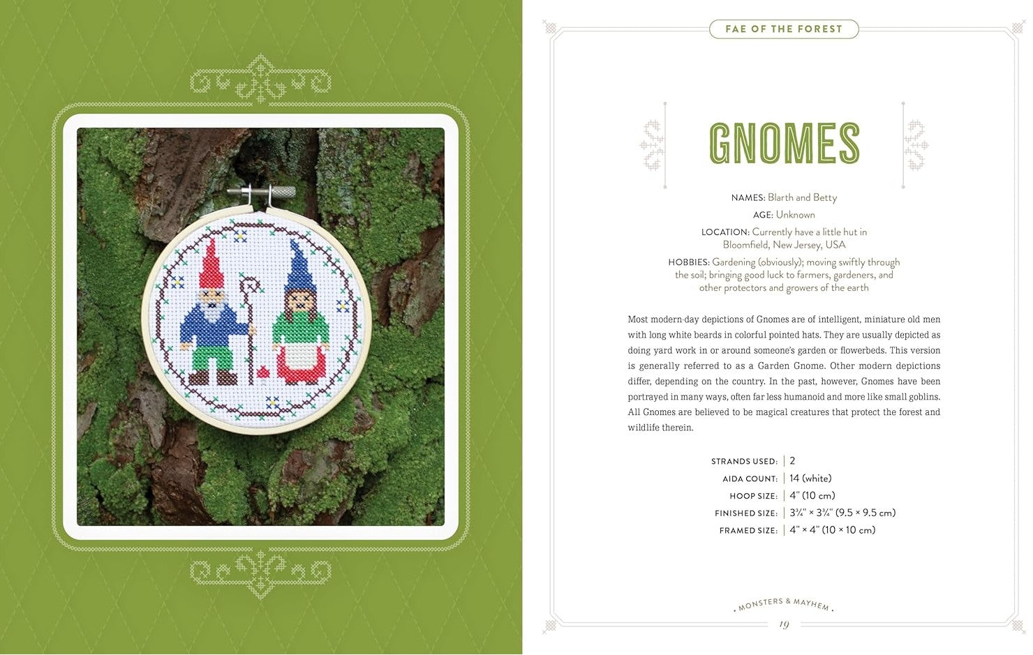 MONSTERS AND MAYHEM CROSS STITCH