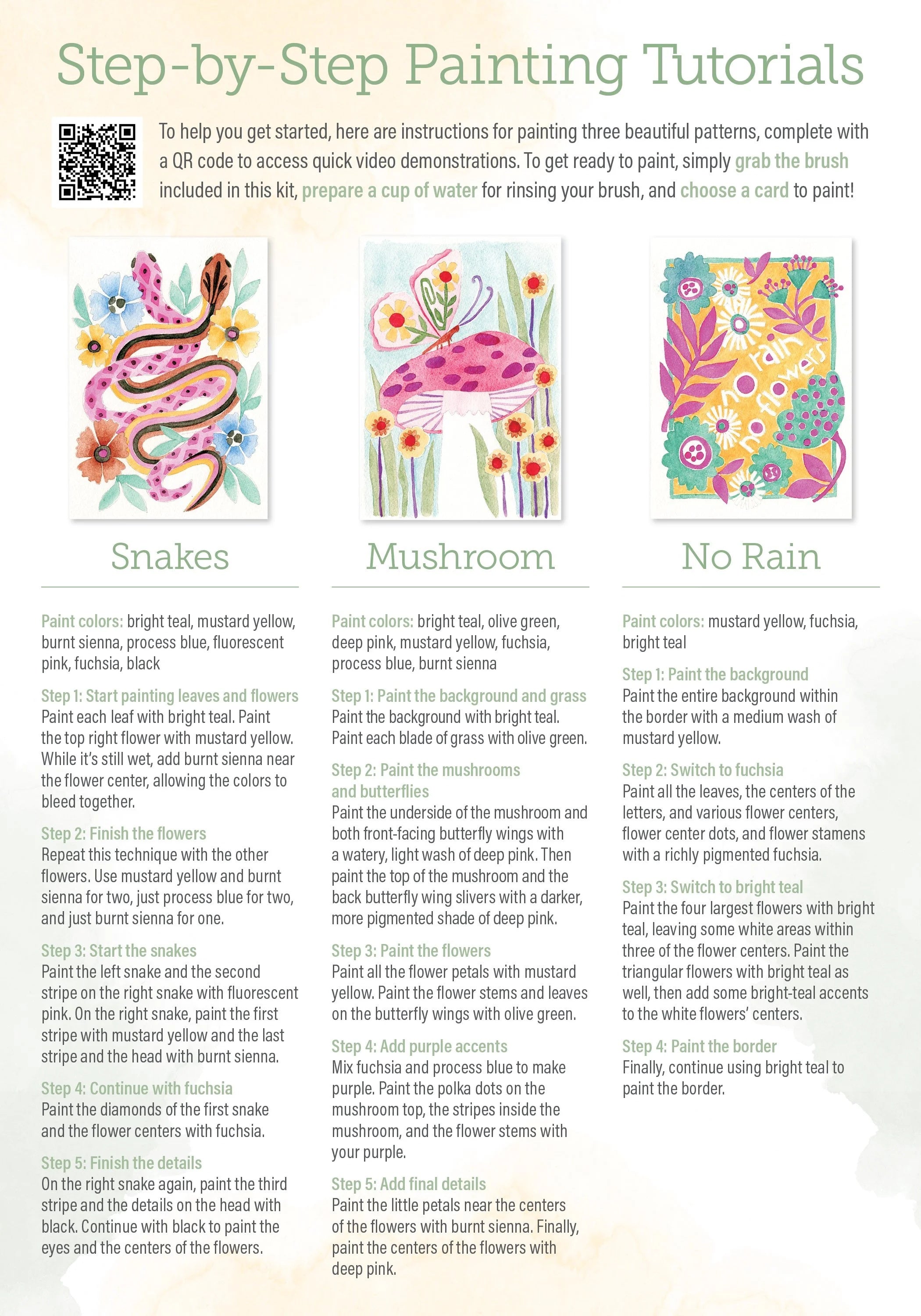 WATERCOLOR THE EASY WAY PAINT-YOUR-OWN WATERCOLOR CARDS: GARDEN