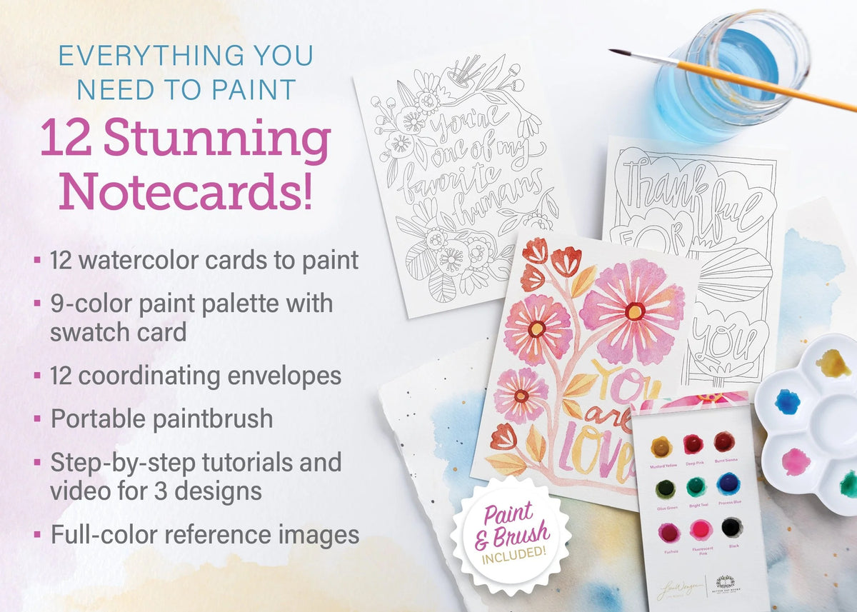 WATERCOLOR THE EASY WAY PAINT-YOUR-OWN WATERCOLOR CARDS: FRIENDS