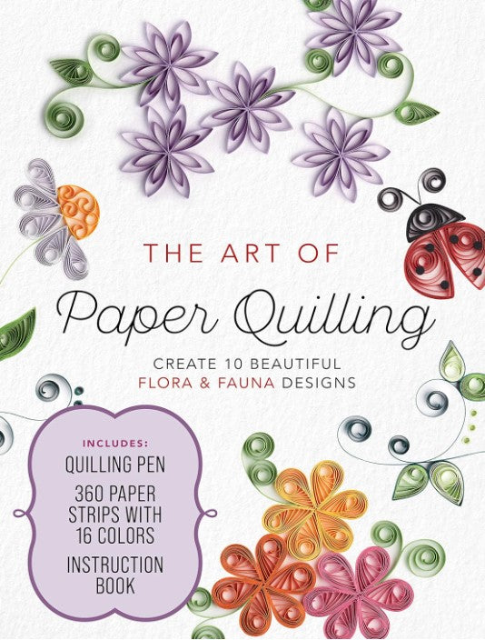 ART OF PAPER QUILLING KIT FLORA AND FAUNA DESIGNS