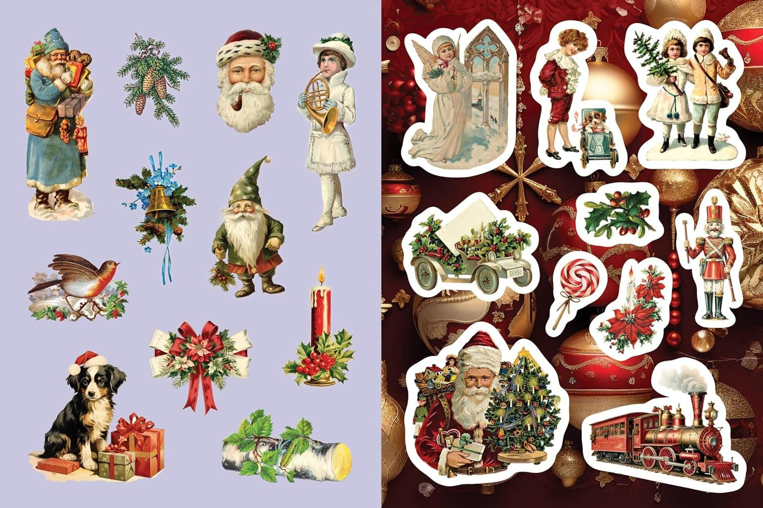 VINTAGE VICTORIAN CHRISTMAS STICKER BOOK