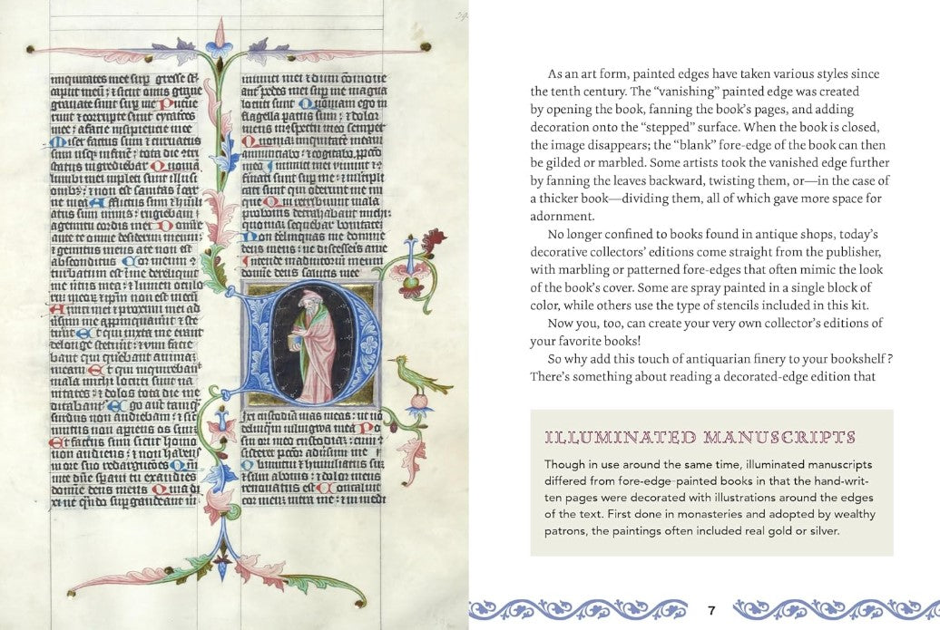 STENCILED BOOK EDGES KIT TURN BOOKS INTO ARTWORKS