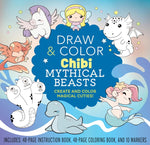 DRAW AND COLOUR CHIBI MYTHICAL BEASTS KIT