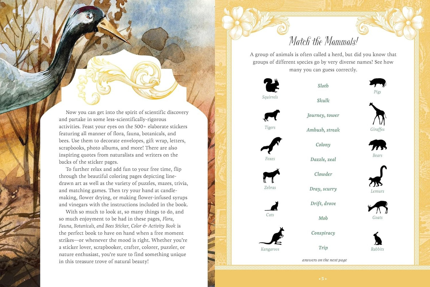 FLORA FAUNA STICKER COLOUR ACTIVITY BOOK