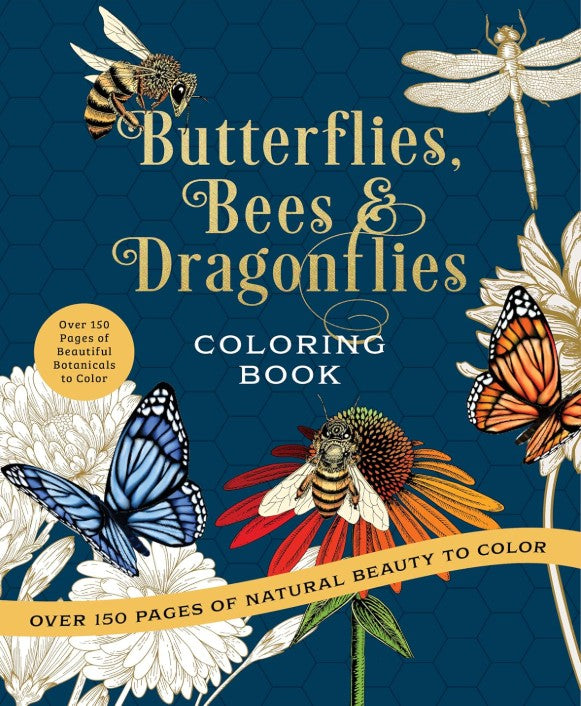 BUTTERFLIES BEES DRAGONFLIES COLOURING BOOK