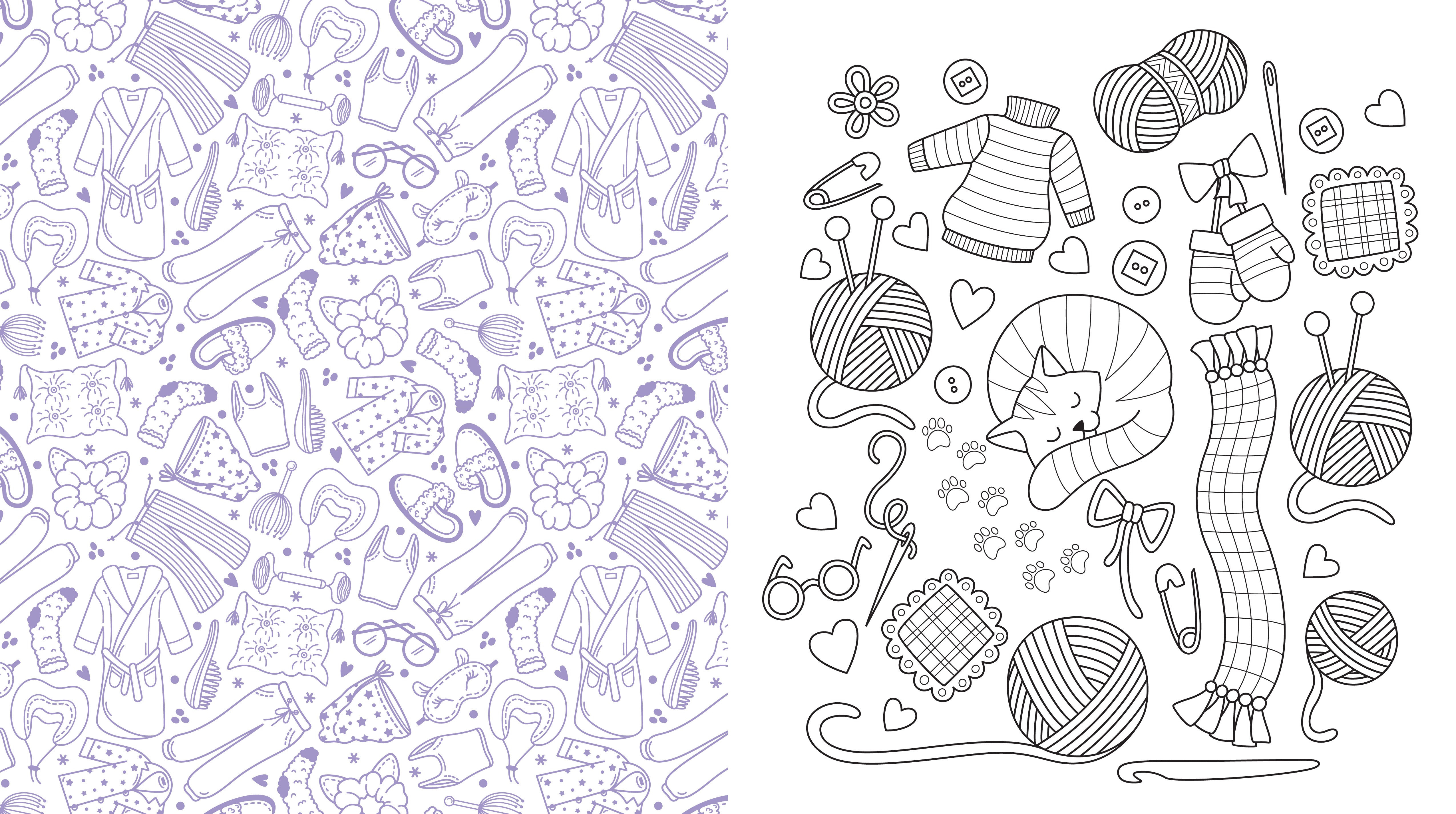 COZY & CALM STRESS RELIEF COLORING BOOK