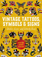 VINTAGE TATTOOS SYMBOLS SIGNS STICKER BOOK