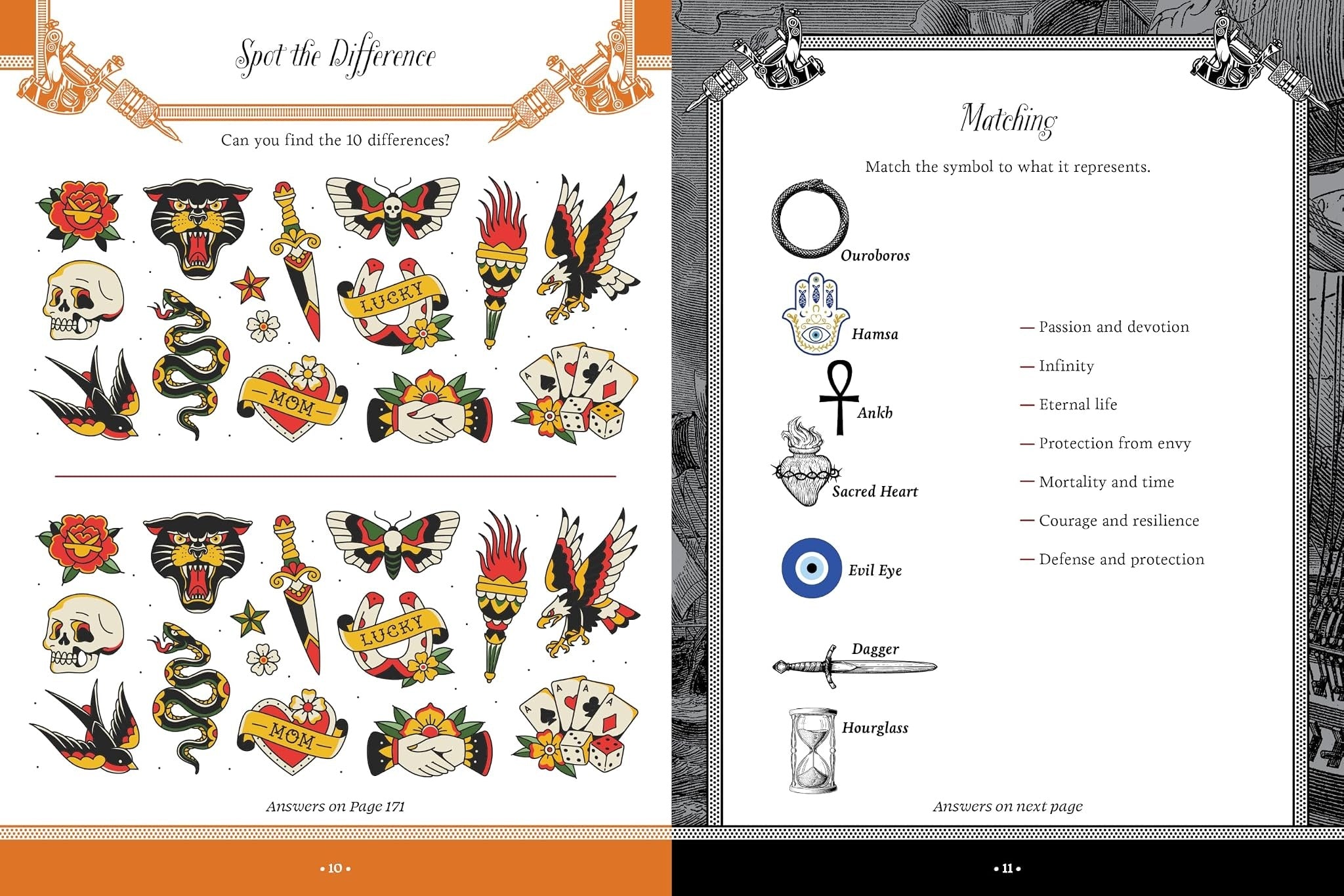 VINTAGE TATTOOS SYMBOLS SIGNS STICKER BOOK