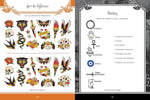 VINTAGE TATTOOS SYMBOLS SIGNS STICKER BOOK