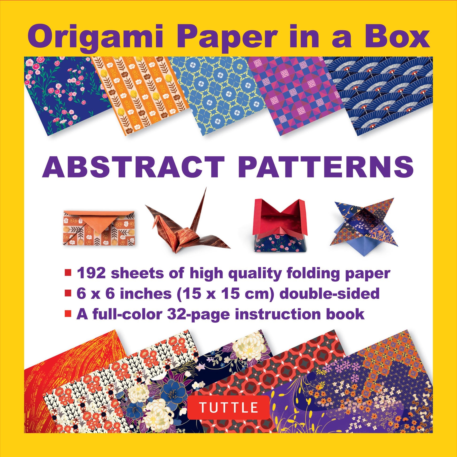 ORIGAMI PAPER IN A BOX ABSTRACT PATTERNS