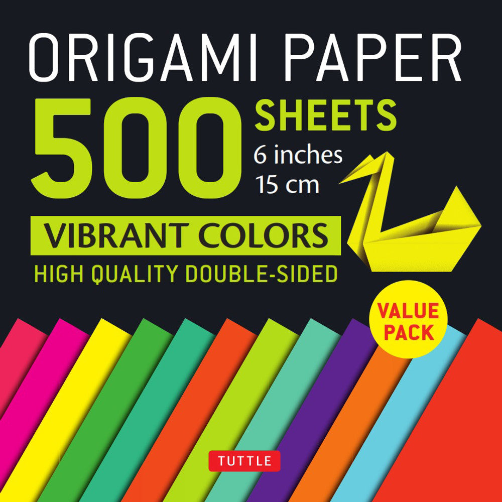 ORIGAMI PAPER 500 SHEETS VIBRANT COLOURS 15CM