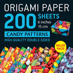 ORIGAMI PAPER 200 SHEETS CANDY 15CM
