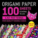 ORIGAMI PAPER CAT DESIGNS 100 SHEETS 15CM