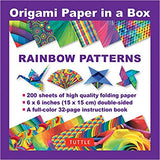 ORIGAMI PAPER 200 SHEETS RAINBOW PATTERNS