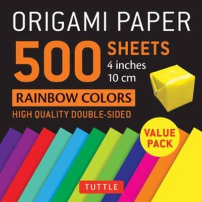 ORIGAMI PAPER 500 RAINBOW SHEETS 10CM