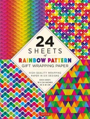 RAINBOW PATTERNS GIFT WRAPPING PAPER 24 SHEETS