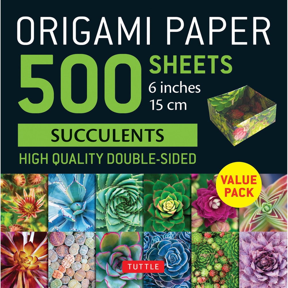 ORIGAMI 500 SHEETS SUCCULENTS 15CM